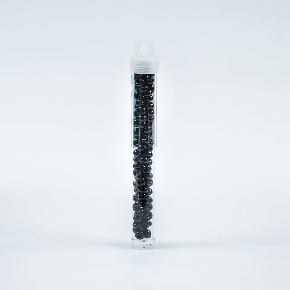 Black Opaque Czech Seed Beads - Size 2 Detail Black Opaque Czech Seed Beads - Size 2 Detail