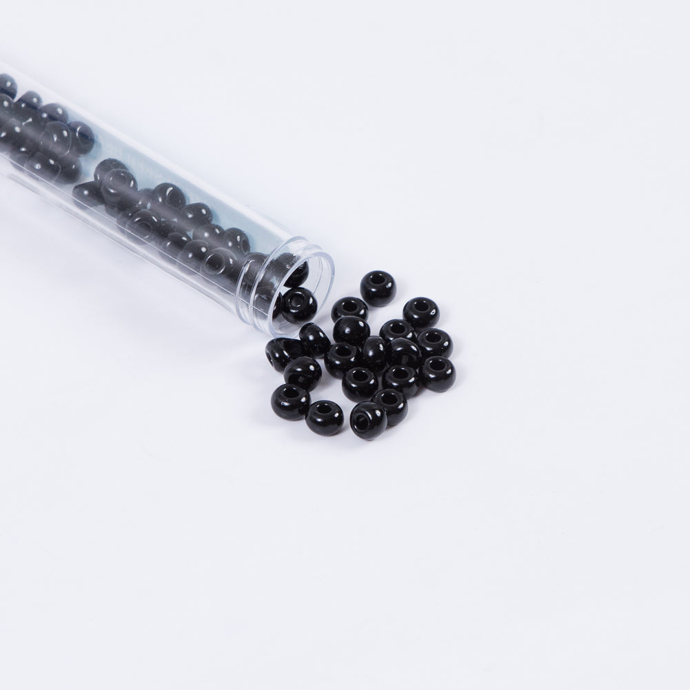 Black Opaque Czech Seed Beads - Size 2 Black Opaque Czech Seed Beads - Size 2