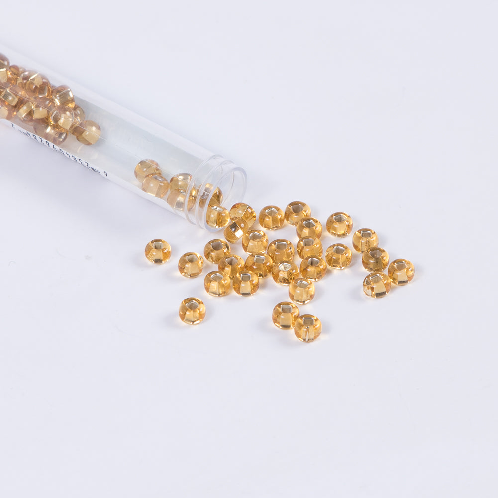 Clear Gold Czech Seed Beads - Size 2 Clear Gold Czech Seed Beads - Size 2