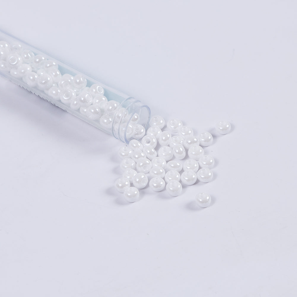Shiny White Czech Seed Beads - Size 2 Shiny White Czech Seed Beads - Size 2
