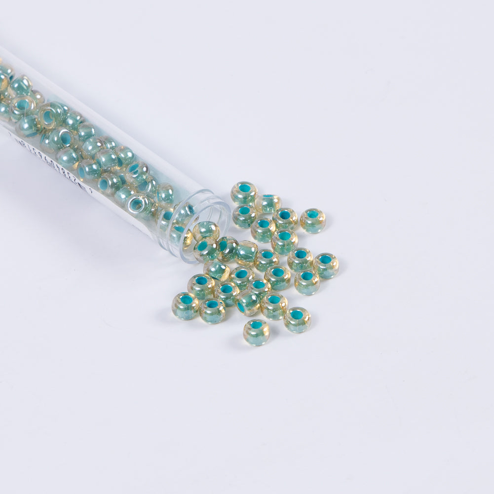 Green Lined Topaz Czech Seed Beads - Size 2 Green Lined Topaz Czech Seed Beads - Size 2