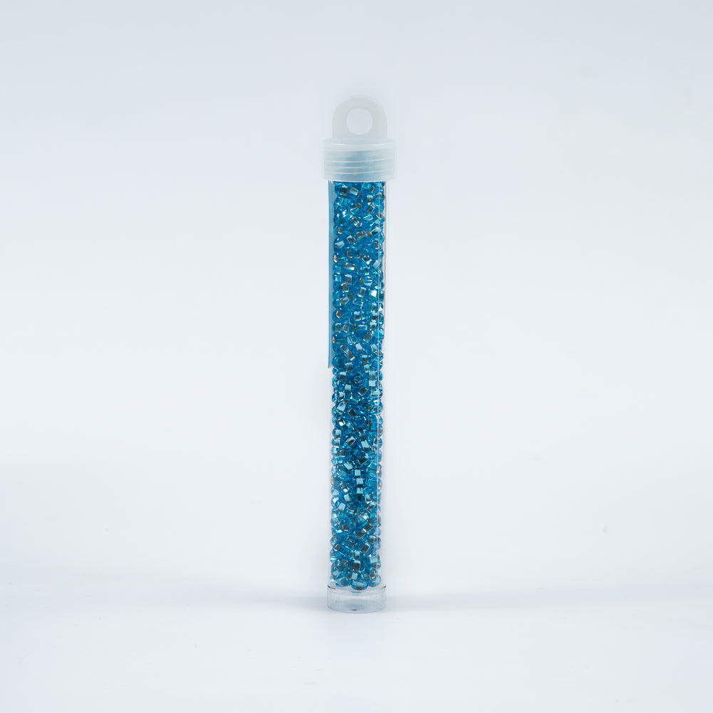 Silver Lined Aqua Czech Seed Beads - Size 6 Detail Silver Lined Aqua Czech Seed Beads - Size 6 Detail