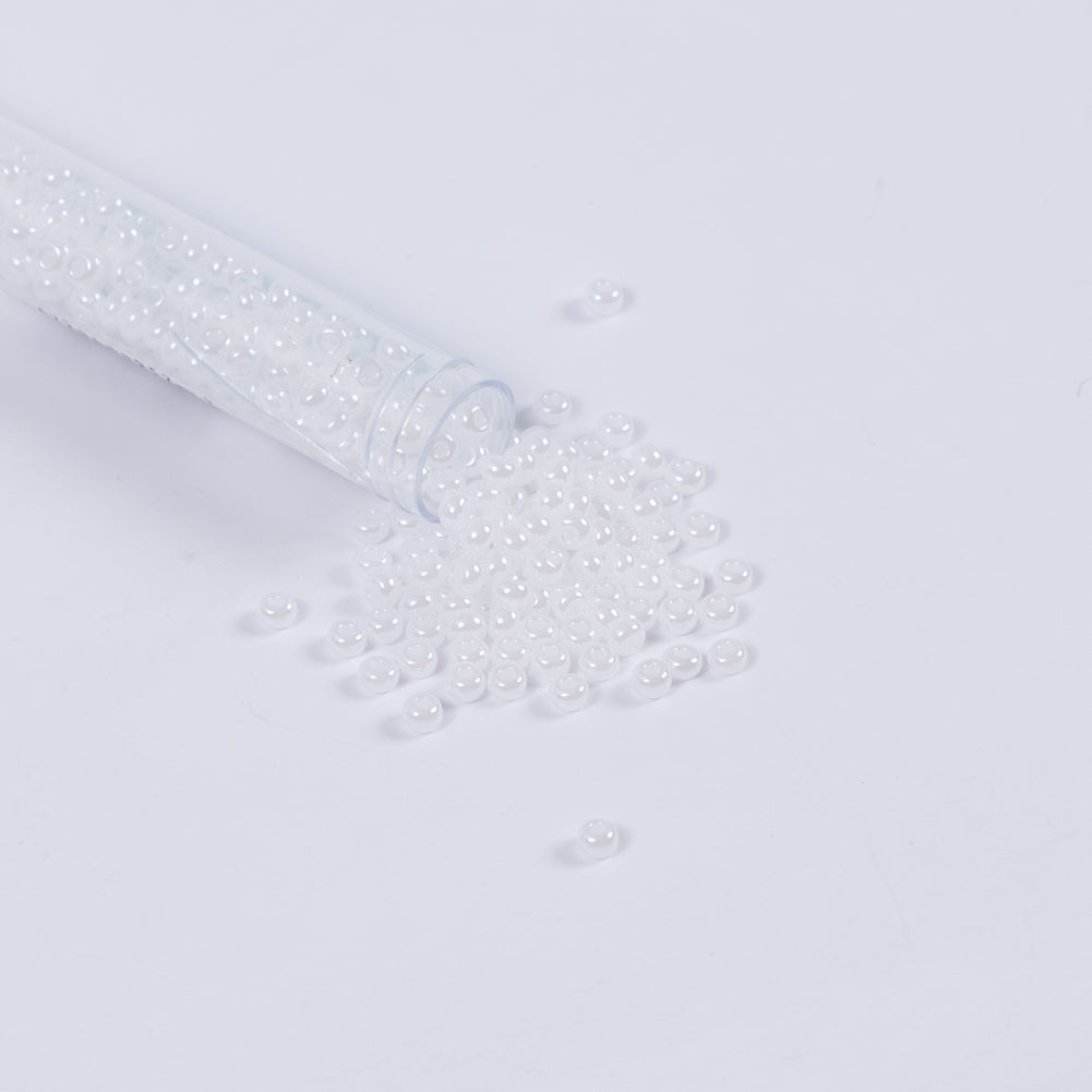 Pearl White Czech Seed Beads - Size 6 Pearl White Czech Seed Beads - Size 6