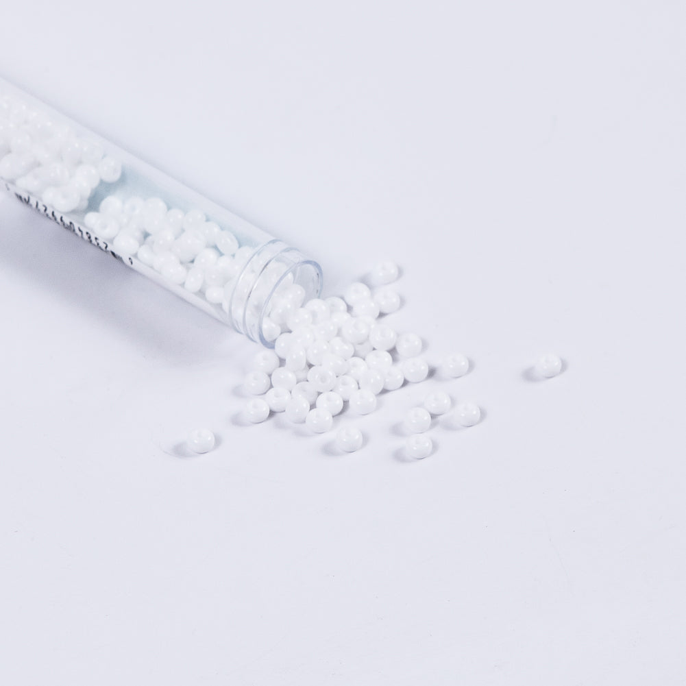 White Opaque Czech Seed Beads - Size 6 White Opaque Czech Seed Beads - Size 6