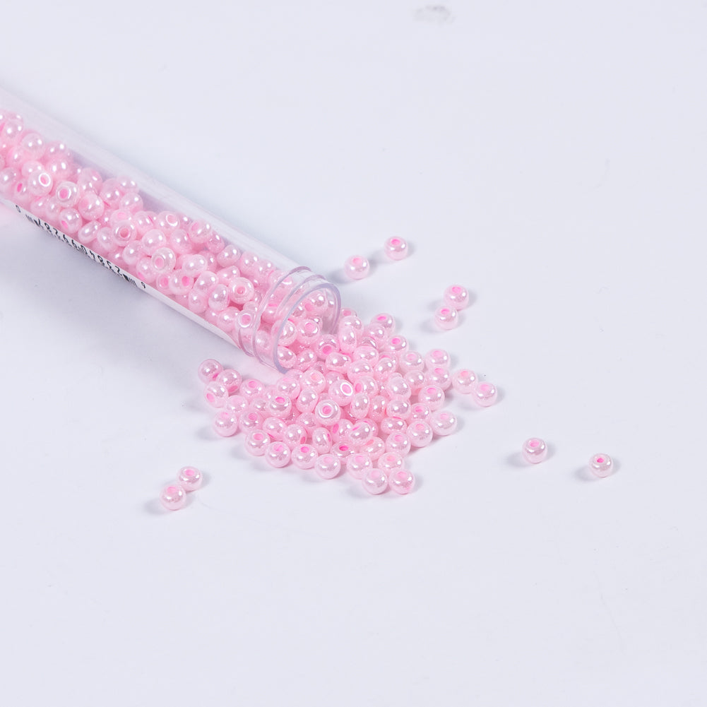 Pale Pink Opaque Czech Seed Beads - Size 6 Pale Pink Opaque Czech Seed Beads - Size 6