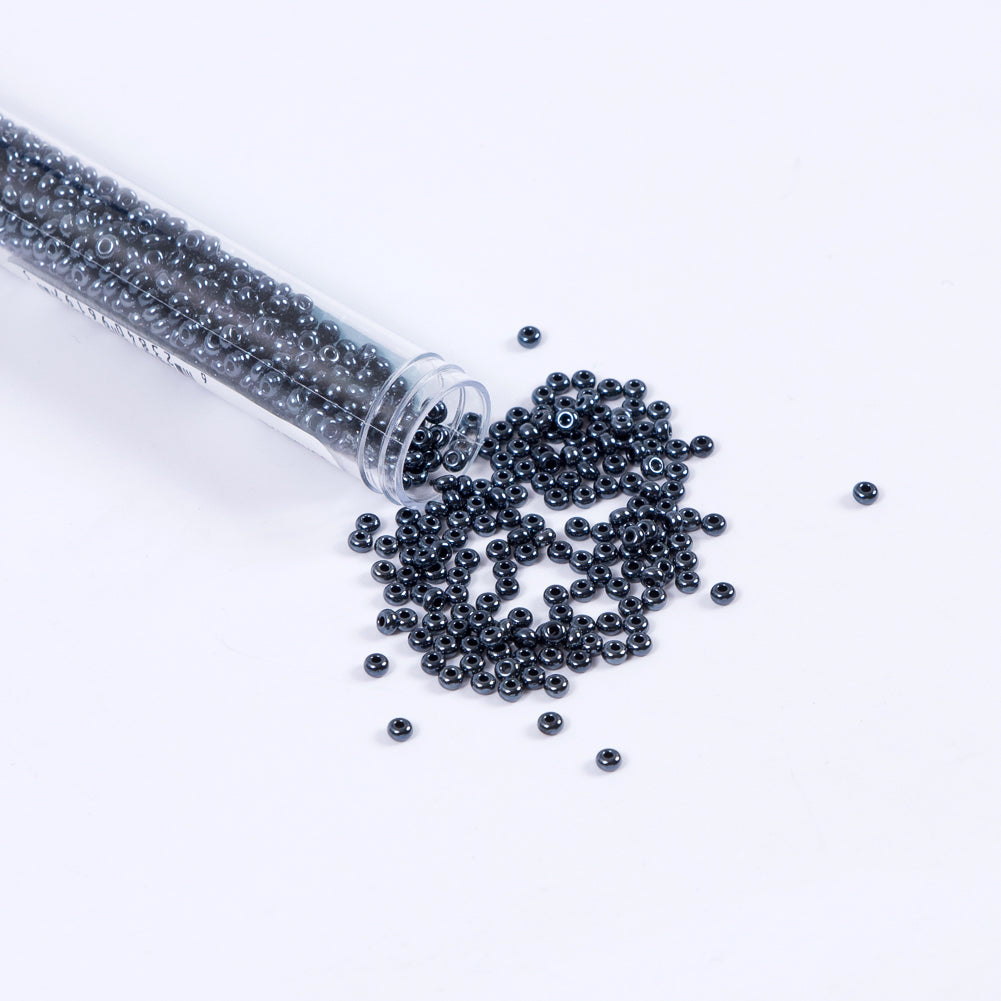 Metallic Gunmetal Czech Seed Beads - Size 8 Metallic Gunmetal Czech Seed Beads - Size 8