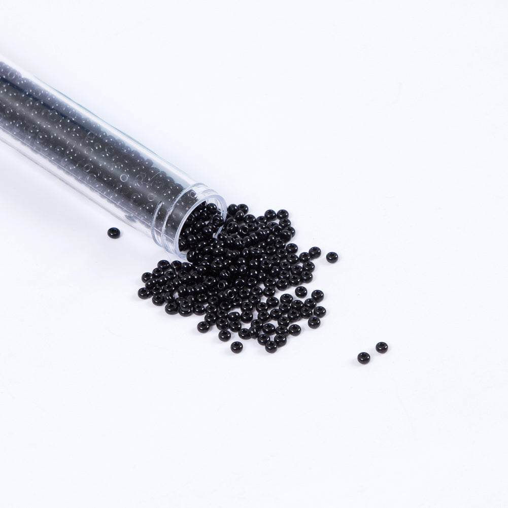 Black Opaque Czech Seed Beads - Size 8 Black Opaque Czech Seed Beads - Size 8