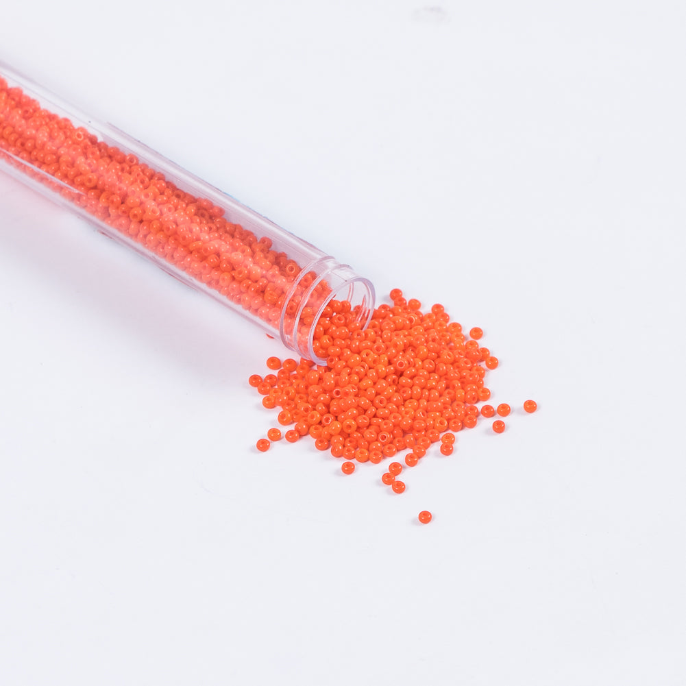 Orange Opaque Czech Seed Beads - Size 10 Orange Opaque Czech Seed Beads - Size 10