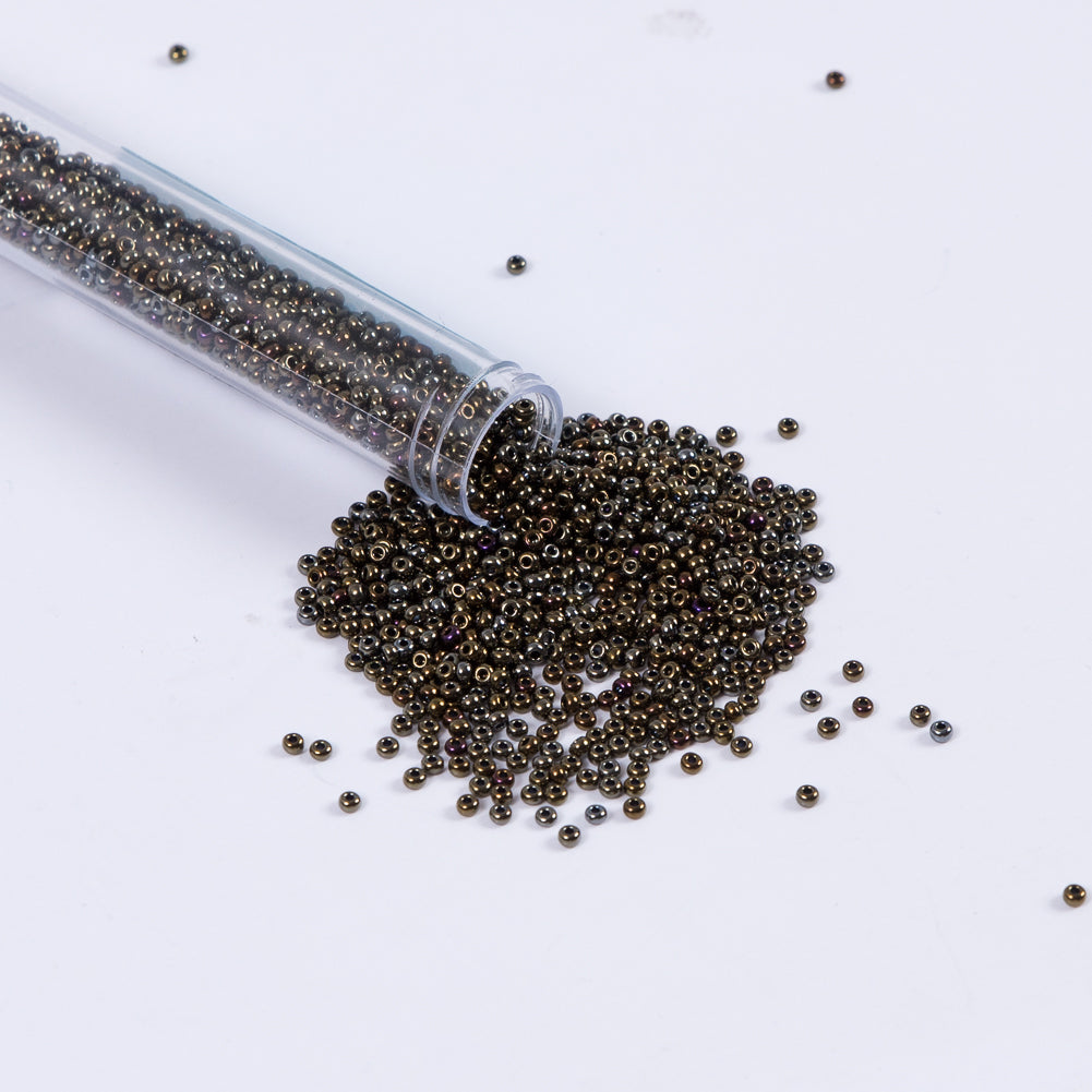 Iris Brown Iridescent Czech Seed Beads - Size 10 Iris Brown Iridescent Czech Seed Beads - Size 10