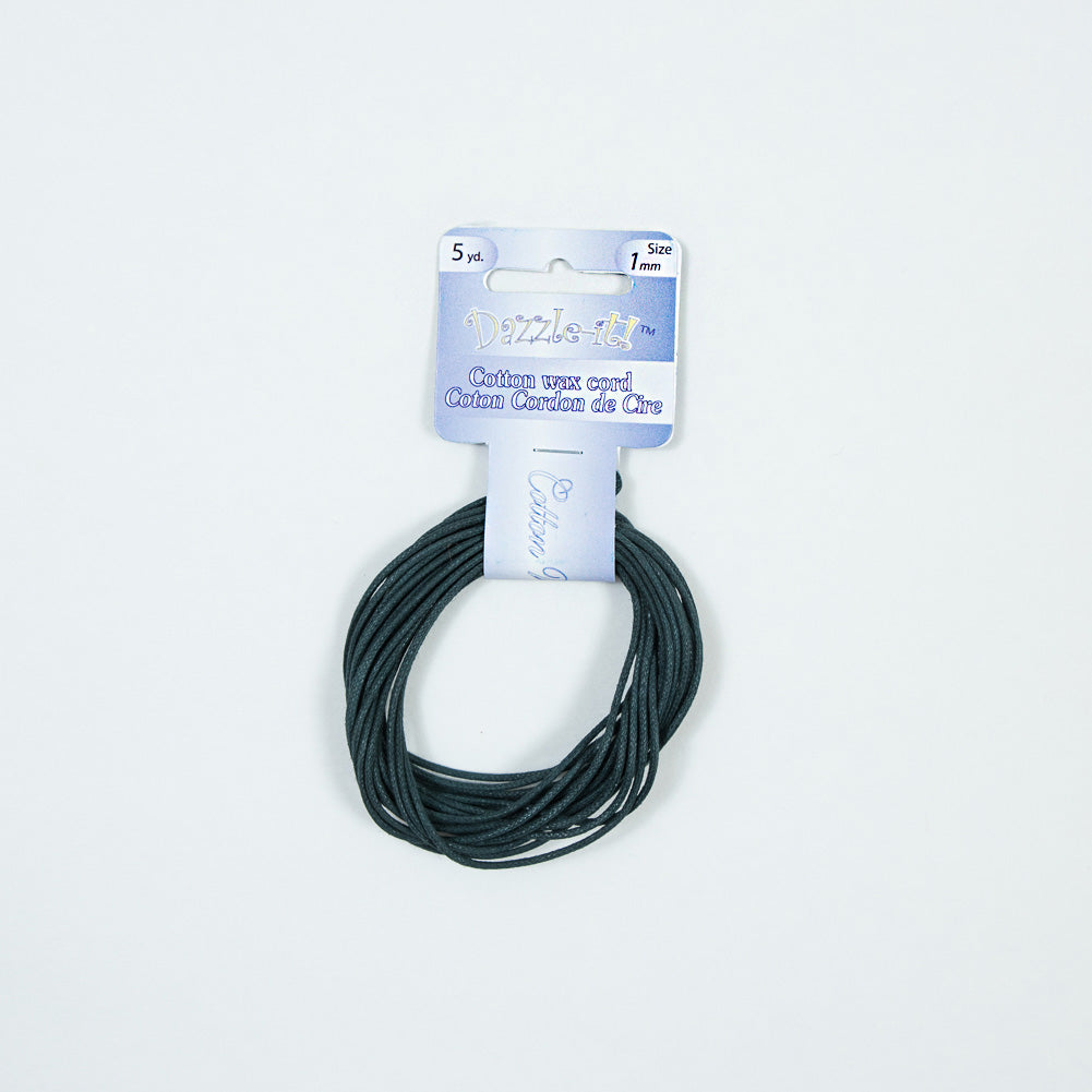 Dazzle-It Light Emerald Cotton Wax Cord - 1mm Dazzle-It Light Emerald Cotton Wax Cord - 1mm