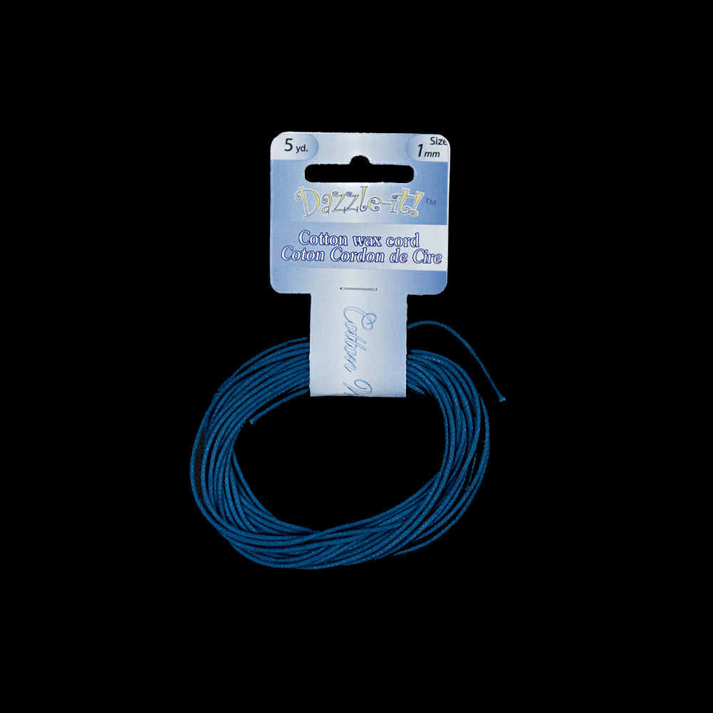 Dazzle-It Denim Cotton Wax Cord - 1mm Dazzle-It Denim Cotton Wax Cord - 1mm