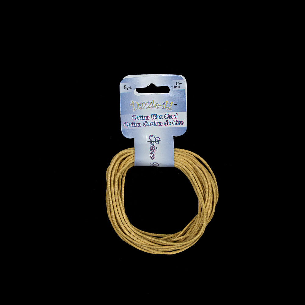 Dazzle-It Lemon Cotton Wax Cord - 1.5mm Dazzle-It Lemon Cotton Wax Cord - 1.5mm