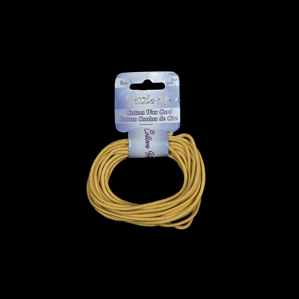 Dazzle-It Ceylon Lemon Cotton Wax Cord - 2mm Dazzle-It Ceylon Lemon Cotton Wax Cord - 2mm