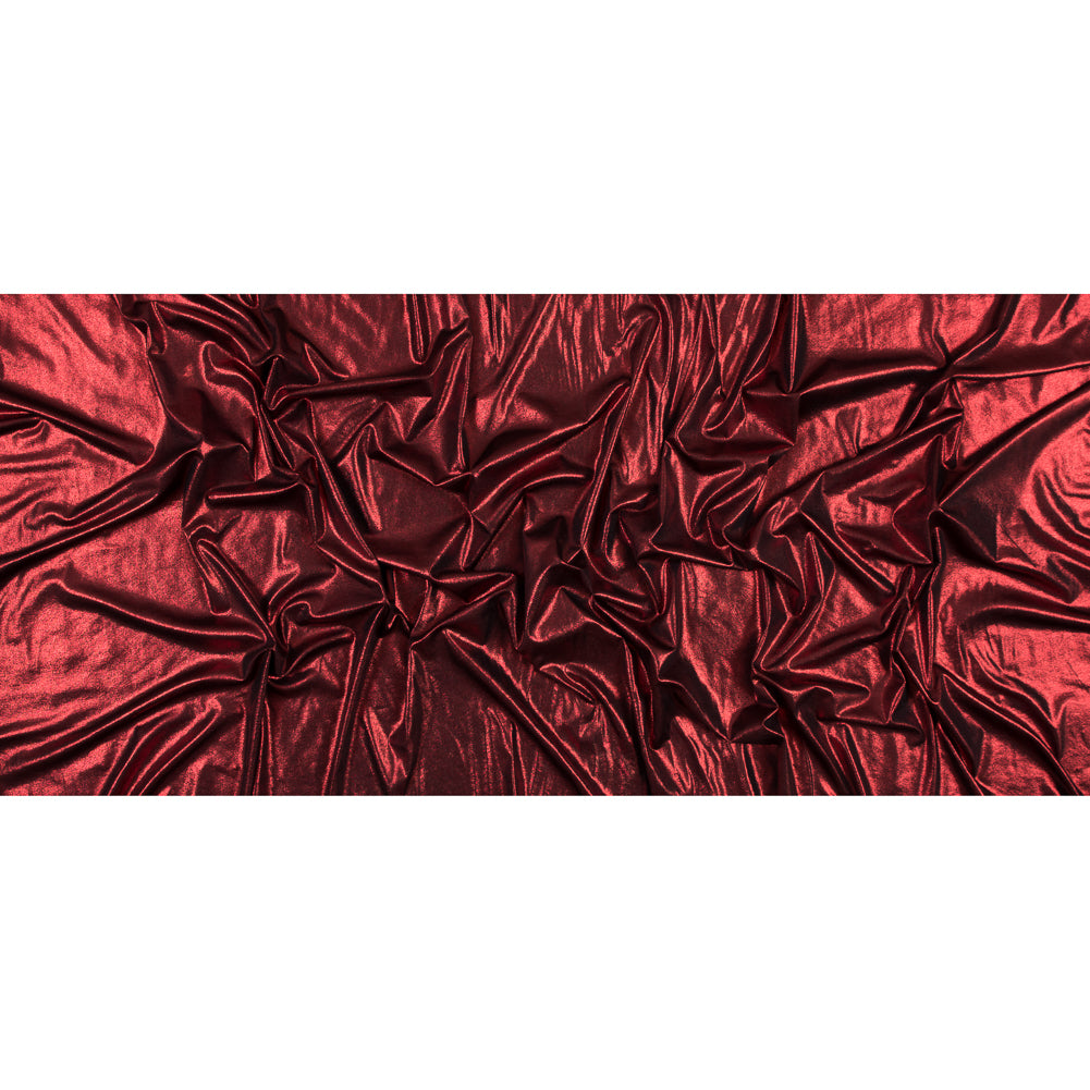 Metallic Mars Red All-Over Foil Knit Folded Metallic Mars Red All-Over Foil Knit Folded
