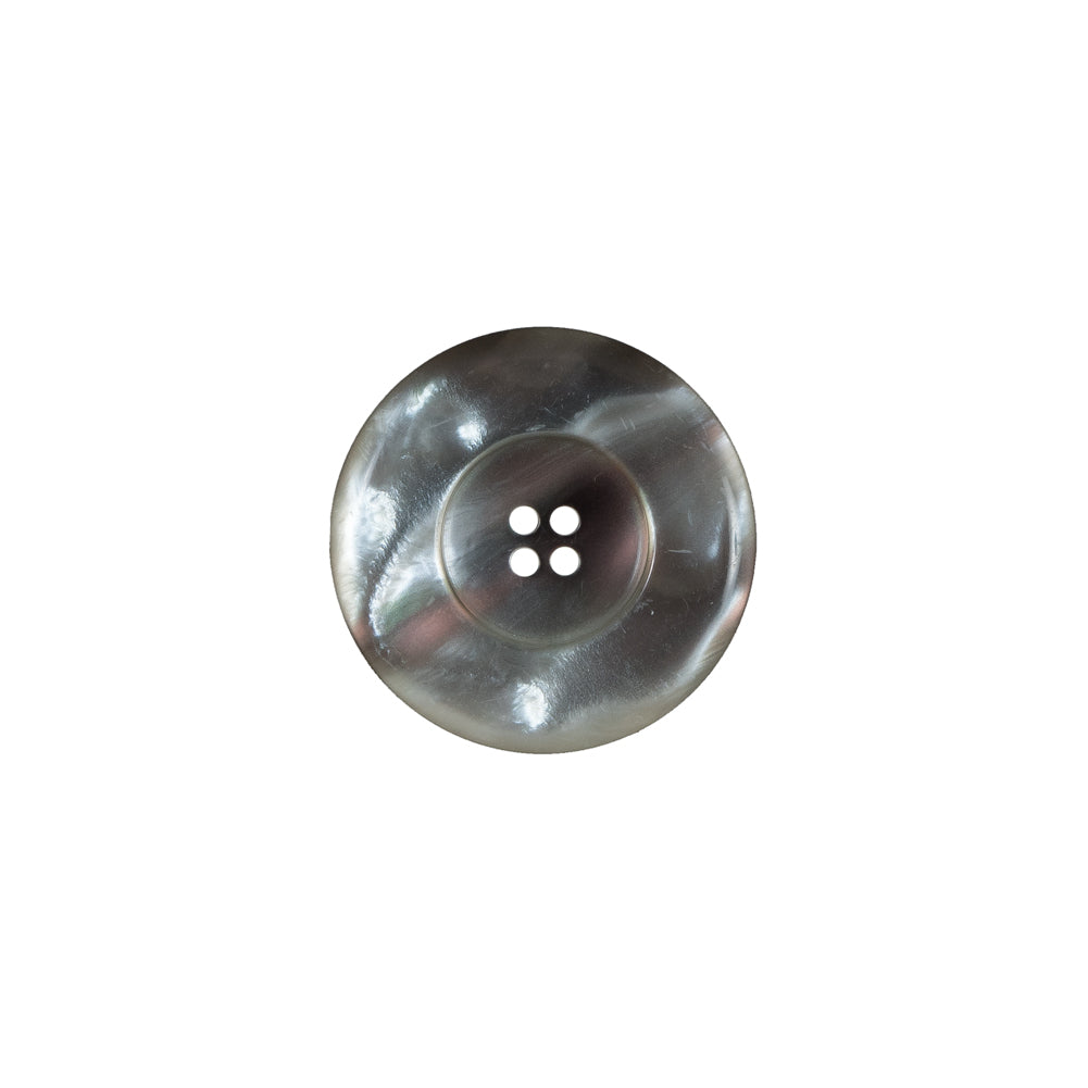 Gray Iridescent Plastic Button - 24L/15mm Gray Iridescent Plastic Button - 24L/15mm