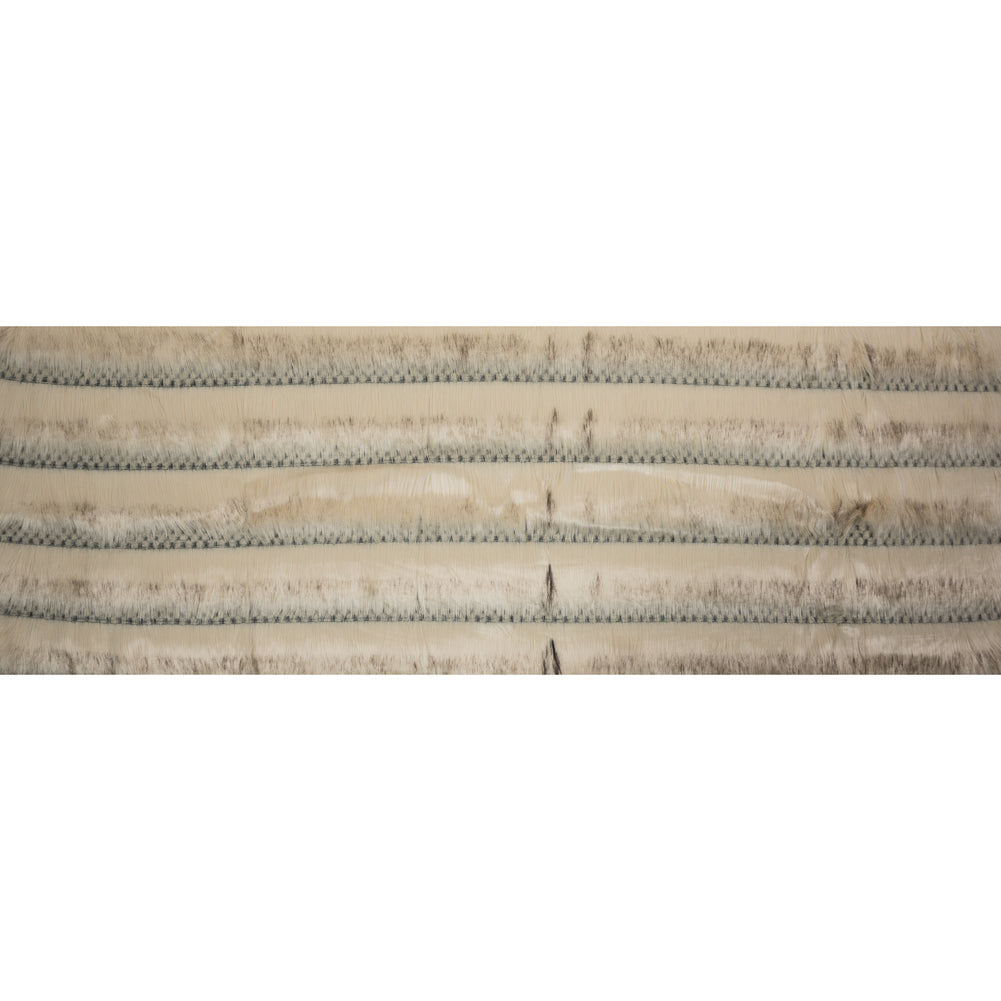 Cream Striped Faux Fur - Full Cream Striped Faux Fur - Full