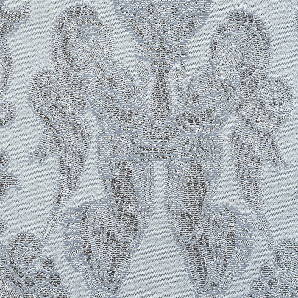 Metallic Silver and White Vestment Jacquard Detail Metallic Silver and White Vestment Jacquard Detail