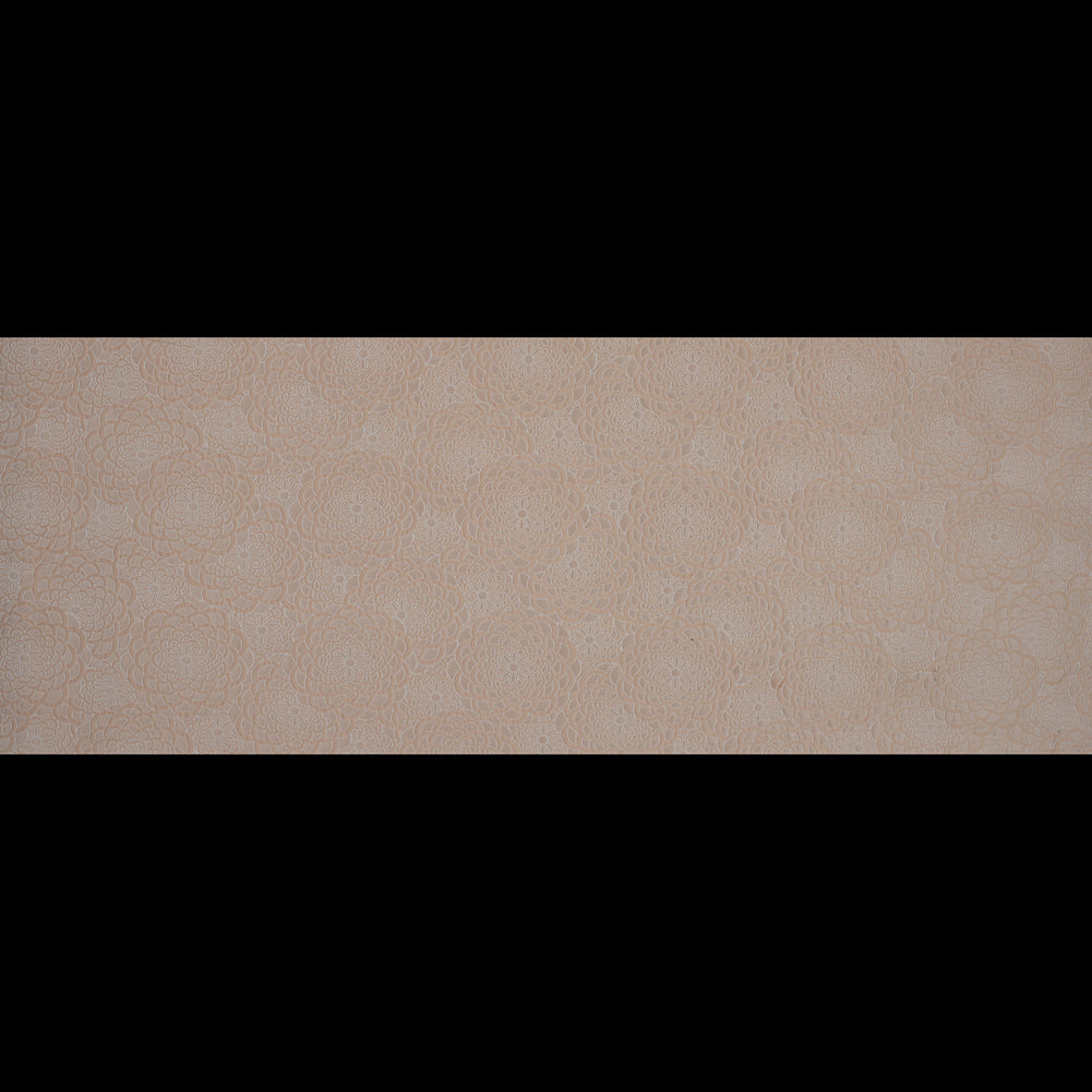 Beige Floral Polyester Brocade Full Beige Floral Polyester Brocade Full