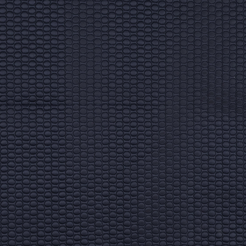 Navy Circular Geometric Quilted Coating Navy Circular Geometric Quilted Coating
