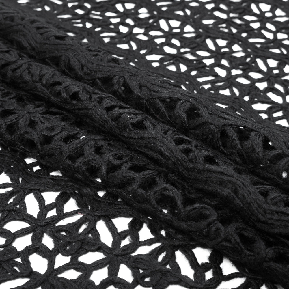 Novelty Acrylic Lace - Black Folded Novelty Acrylic Lace - Black Folded