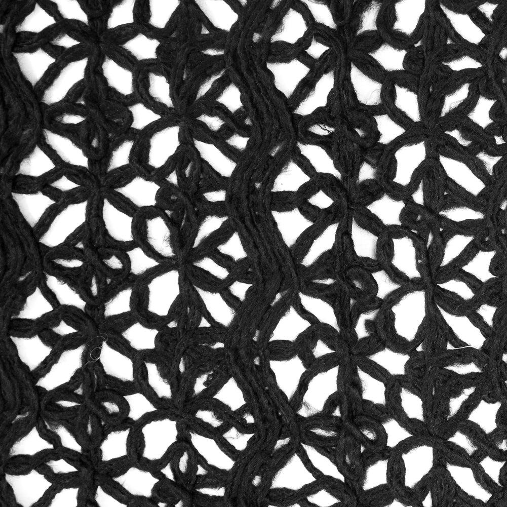 Novelty Acrylic Lace - Black Detail Novelty Acrylic Lace - Black Detail