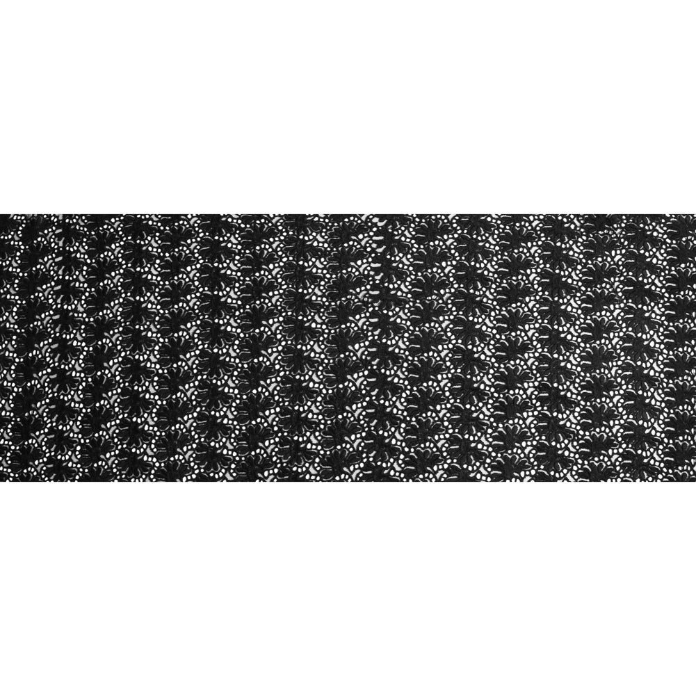 Black Floral Partially Netted Lace Full Black Floral Partially Netted Lace Full