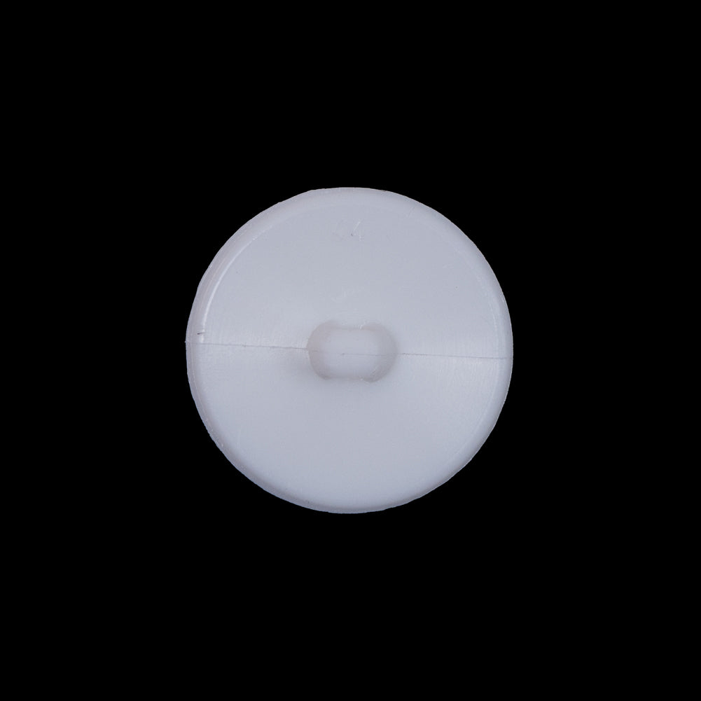 White Plastic Shank-Back Button - 36L/23mm Detail White Plastic Shank-Back Button - 36L/23mm Detail