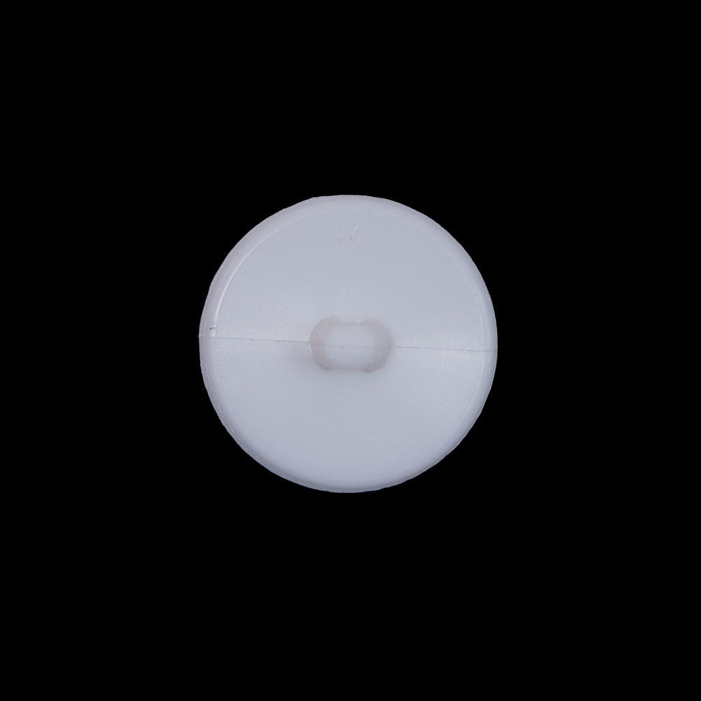 White Plastic Shank-Back Button - 28L/18mm Detail White Plastic Shank-Back Button - 28L/18mm Detail