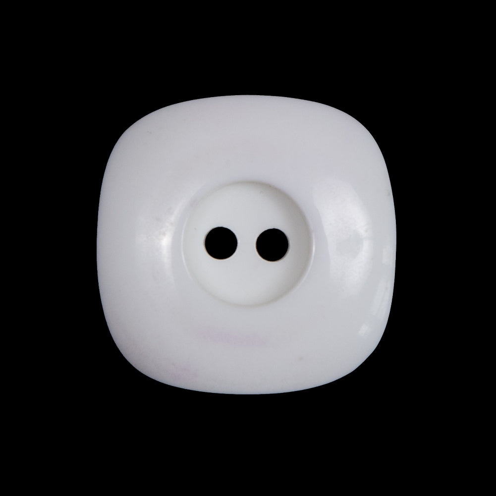 White Plastic Two-Hole Button - 40L/25.5mm White Plastic Two-Hole Button - 40L/25.5mm