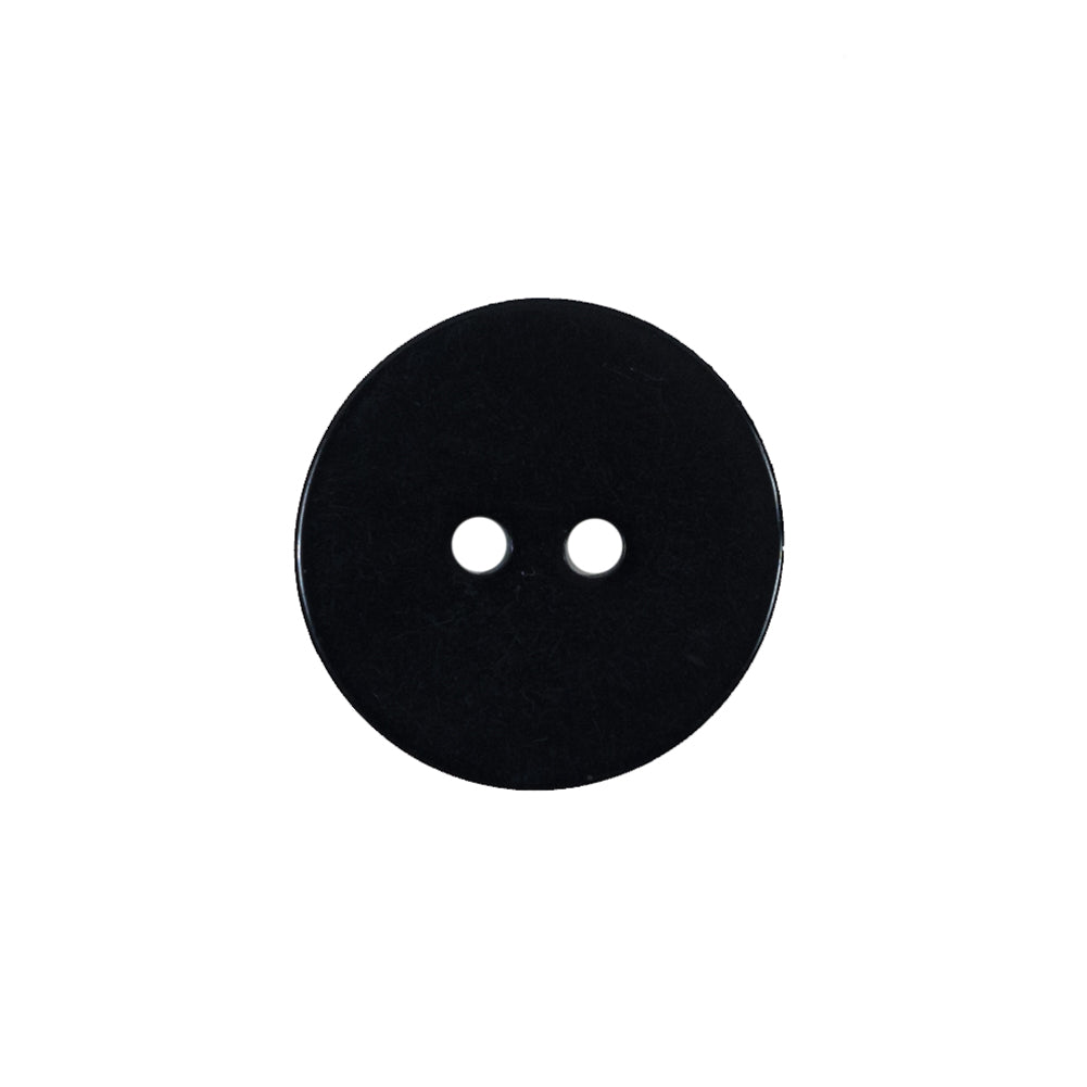 Slick Black Plastic 2-Hole Button - 30L/19mm Detail Slick Black Plastic 2-Hole Button - 30L/19mm Detail