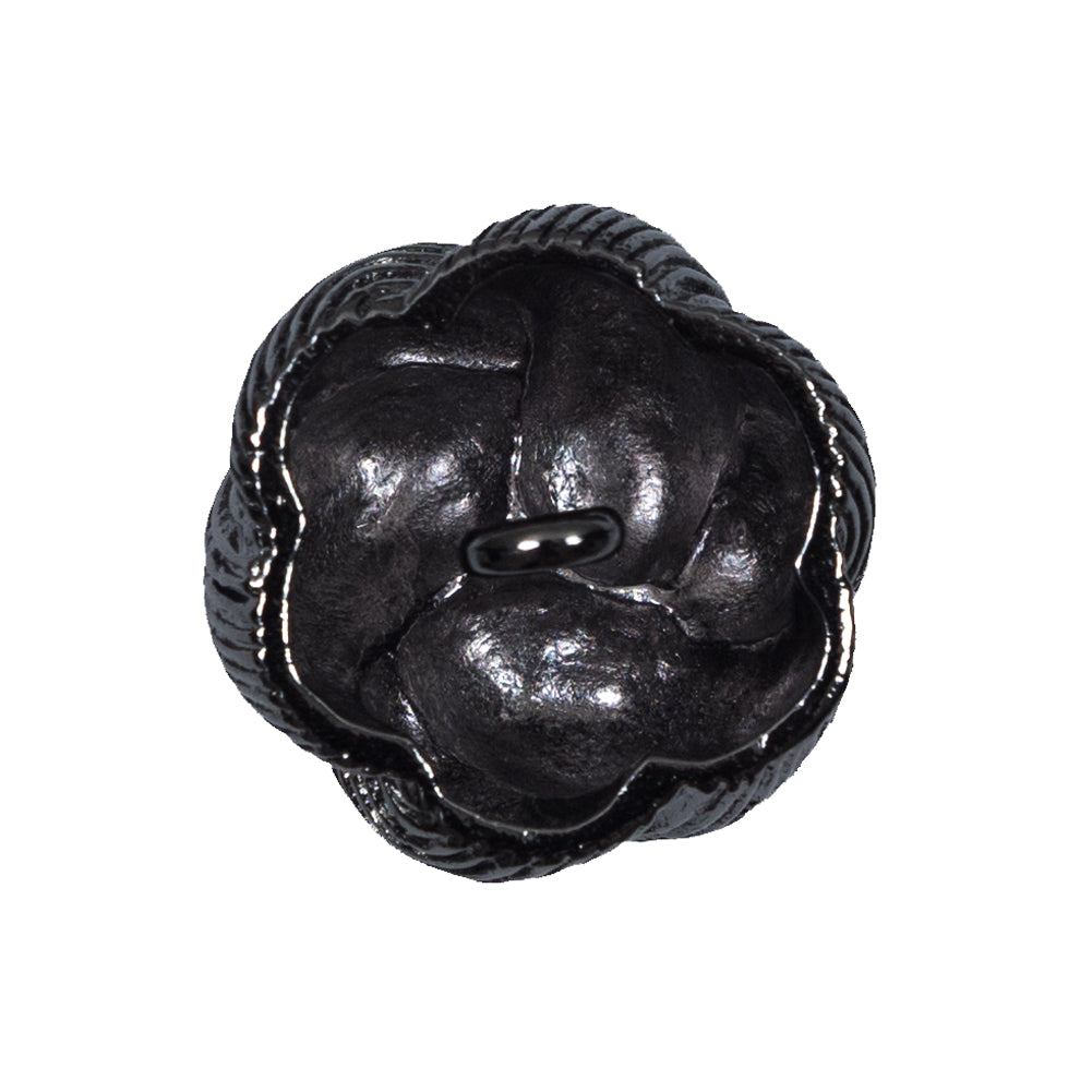 Italian Gunmetal Knot Metal Shank-Back Button - 40L/25.5mm Detail Italian Gunmetal Knot Metal Shank-Back Button - 40L/25.5mm Detail