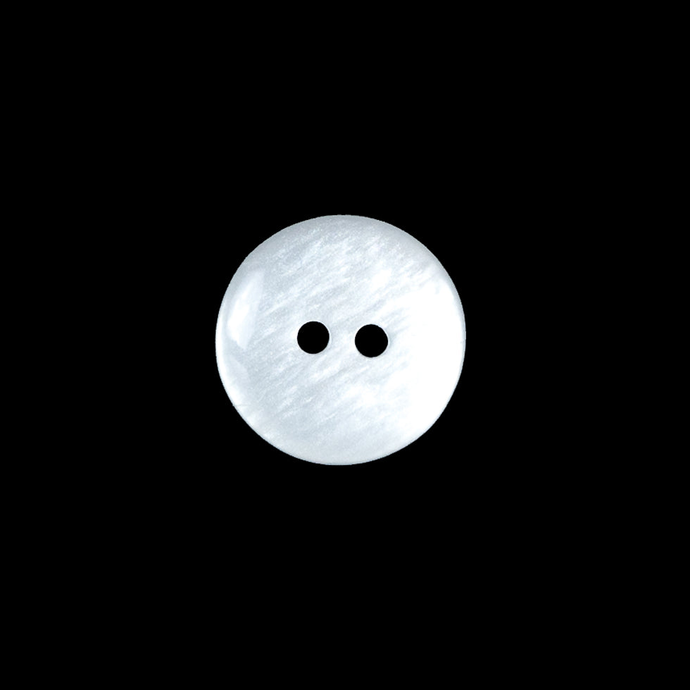 White 2-Hole Plastic Button - 22L/14mm Detail White 2-Hole Plastic Button - 22L/14mm Detail