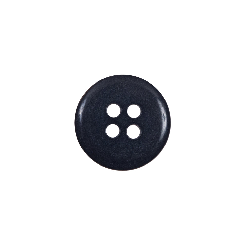 Navy Plastic 4-Hole Button - 24L/15mm Detail Navy Plastic 4-Hole Button - 24L/15mm Detail