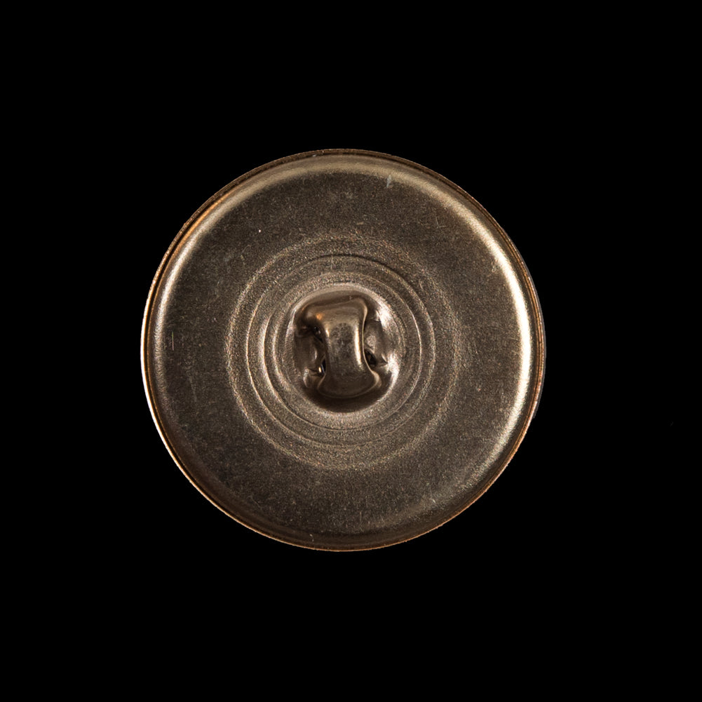 Gold Aluminum Crest Shank Back Button - 36L/23mm Detail Gold Aluminum Crest Shank Back Button - 36L/23mm Detail