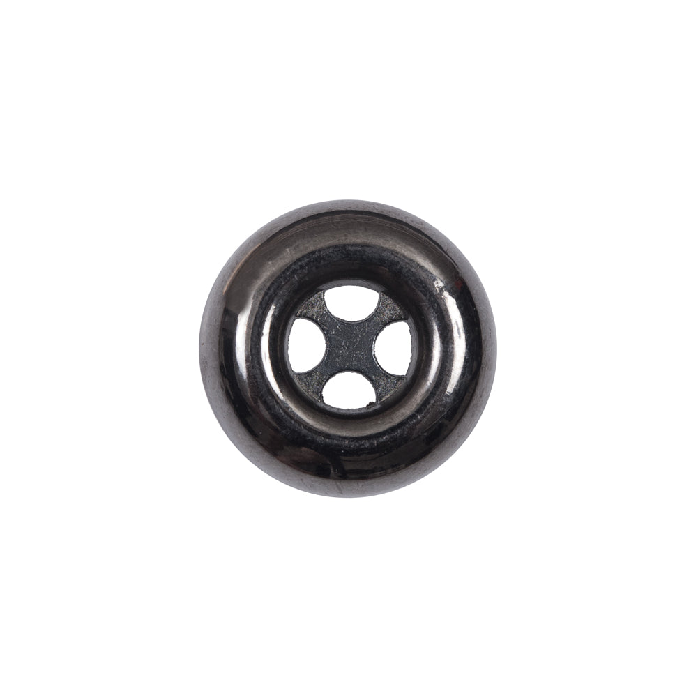 Italian Gunmetal 4-Hole Metal Button - 28L/18mm Italian Gunmetal 4-Hole Metal Button - 28L/18mm