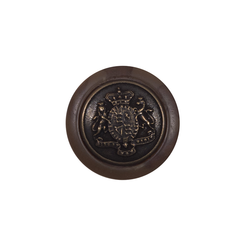 Metal Crest Shank Back Button with a Plastic Base - 32L/20mm Metal Crest Shank Back Button with a Plastic Base - 32L/20mm