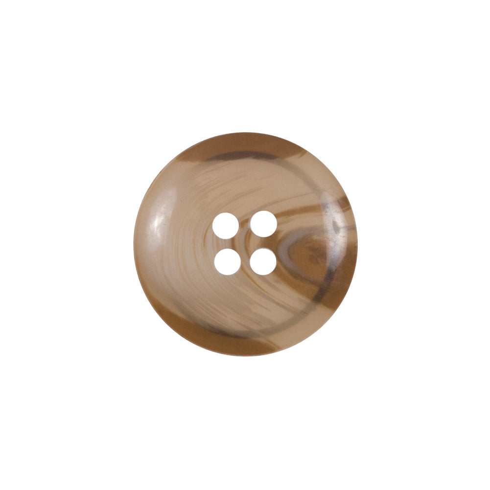 Beige and Brown Plastic 4-Hole Button - 32L/20mm Detail Beige and Brown Plastic 4-Hole Button - 32L/20mm Detail