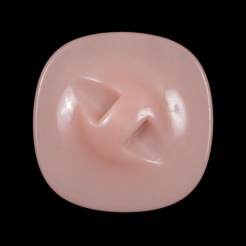 Shiny Peach Plastic Self Shank Button - 48L/30.5mm Detail Shiny Peach Plastic Self Shank Button - 48L/30.5mm Detail