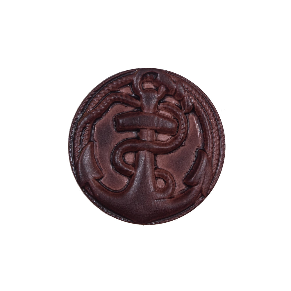 Italian Brown Anchor Plastic Shank Back Button - 36L/23mm Italian Brown Anchor Plastic Shank Back Button - 36L/23mm