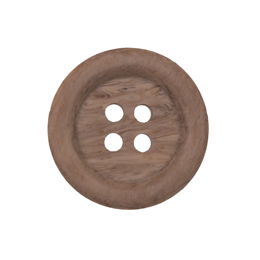 Light Brown Plastic 4-Hole Button - 40L/25.5mm Light Brown Plastic 4-Hole Button - 40L/25.5mm