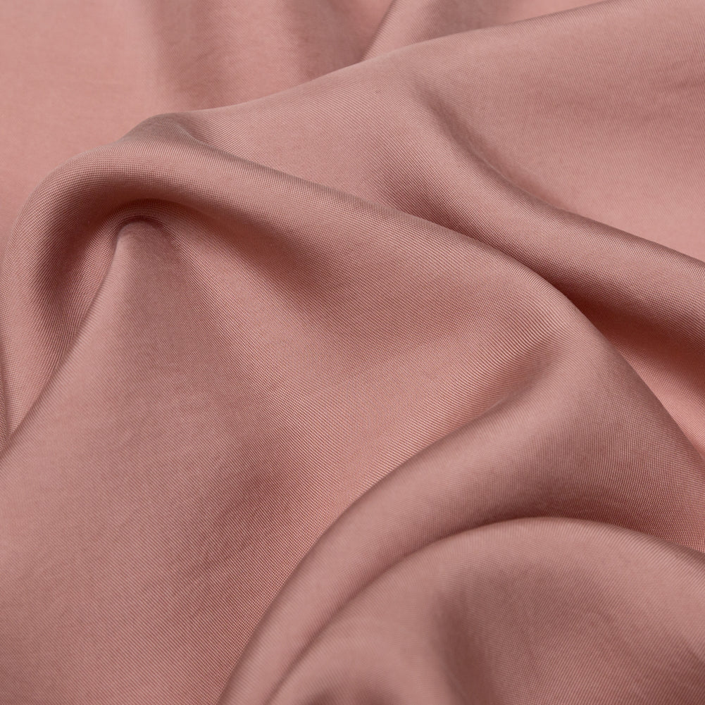 Washed Copper and Rayon Twill - Dusty Rose - Darcy Collection - Detail Washed Copper and Rayon Twill - Dusty Rose - Darcy Collection - Detail