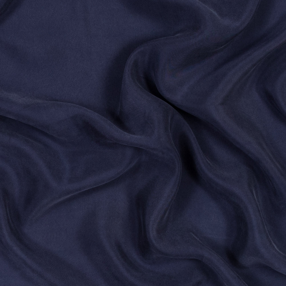 Washed Copper and Rayon Twill - Navy - Darcy Collection Washed Copper and Rayon Twill - Navy - Darcy Collection