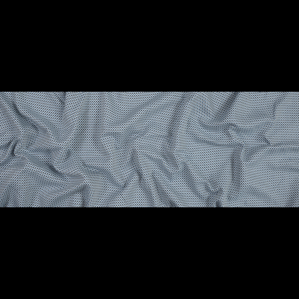 Blue and White Checkered Cotton Woven Full Blue and White Checkered Cotton Woven Full