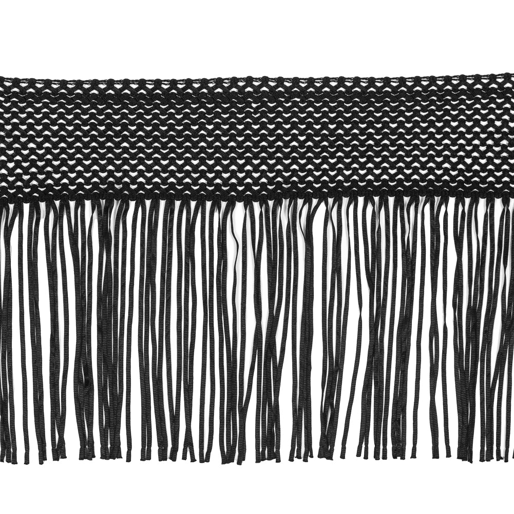 Black Ribbon Fringe Trim - 12" Black Ribbon Fringe Trim - 12"