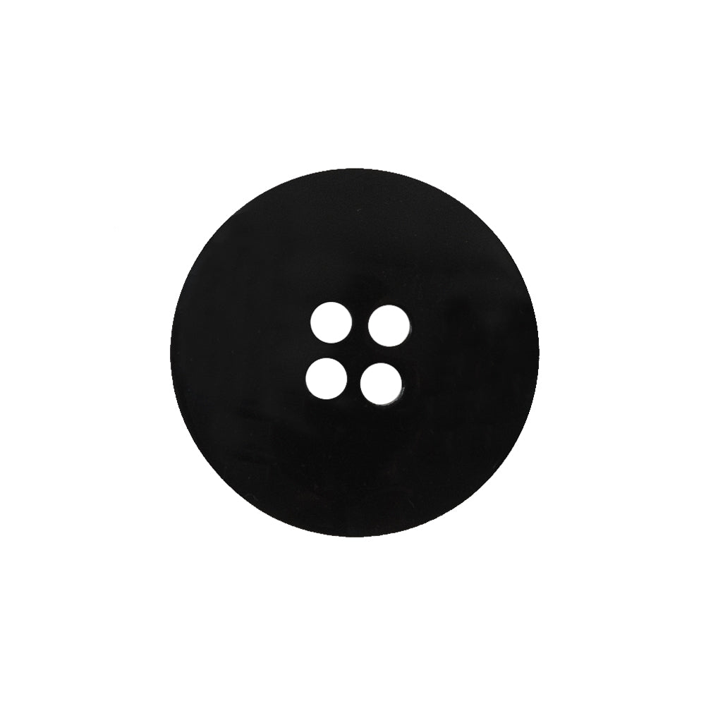 Black Plastic 4-Hole Button - 36L/23mm Detail Black Plastic 4-Hole Button - 36L/23mm Detail