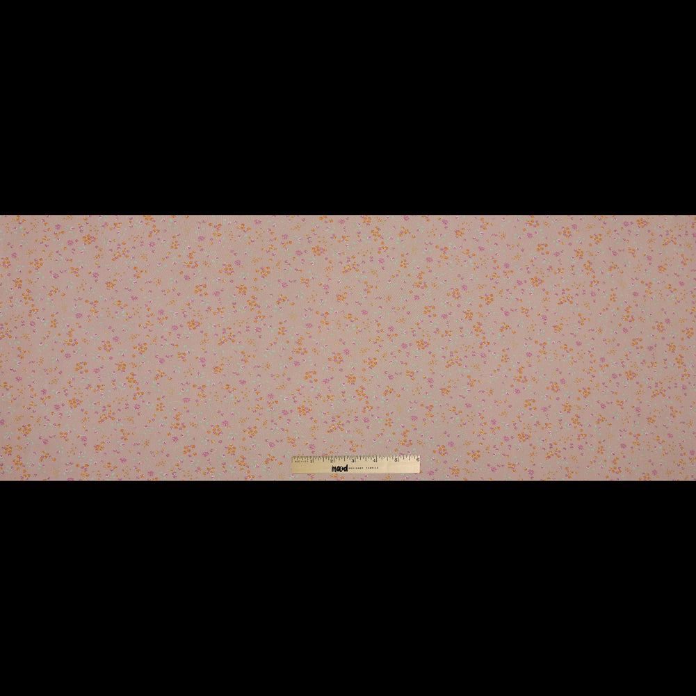 Orange Sherbet Floral Printed Polyester Mesh Full Orange Sherbet Floral Printed Polyester Mesh Full