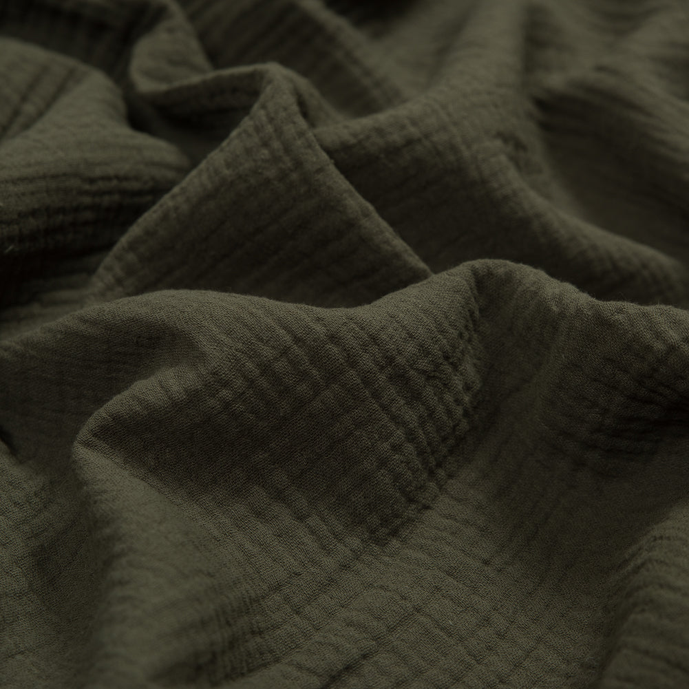 Double Cotton Gauze - Olive - Talamanca Collection Full Double Cotton Gauze - Olive - Talamanca Collection Full