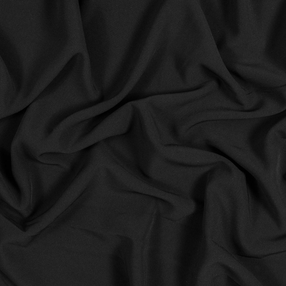 Black Stretch Polyester 4-Ply Crepe Black Stretch Polyester 4-Ply Crepe