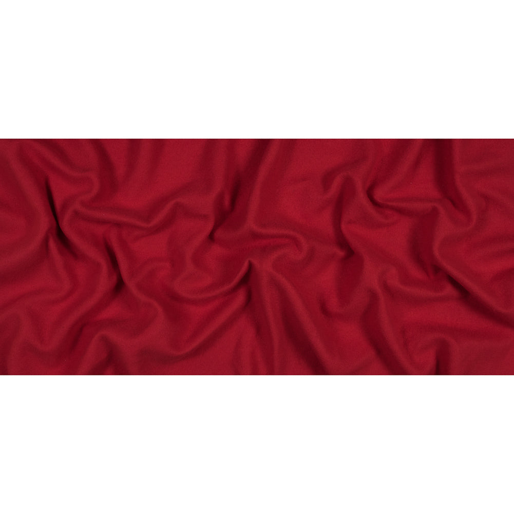 Cotton and Polyester Brushed Fleece - Rich Red Folded Cotton and Polyester Brushed Fleece - Rich Red Folded
