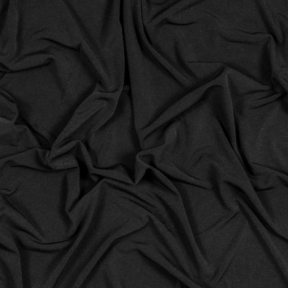 Black Stretch Matte Polyester Jersey Black Stretch Matte Polyester Jersey